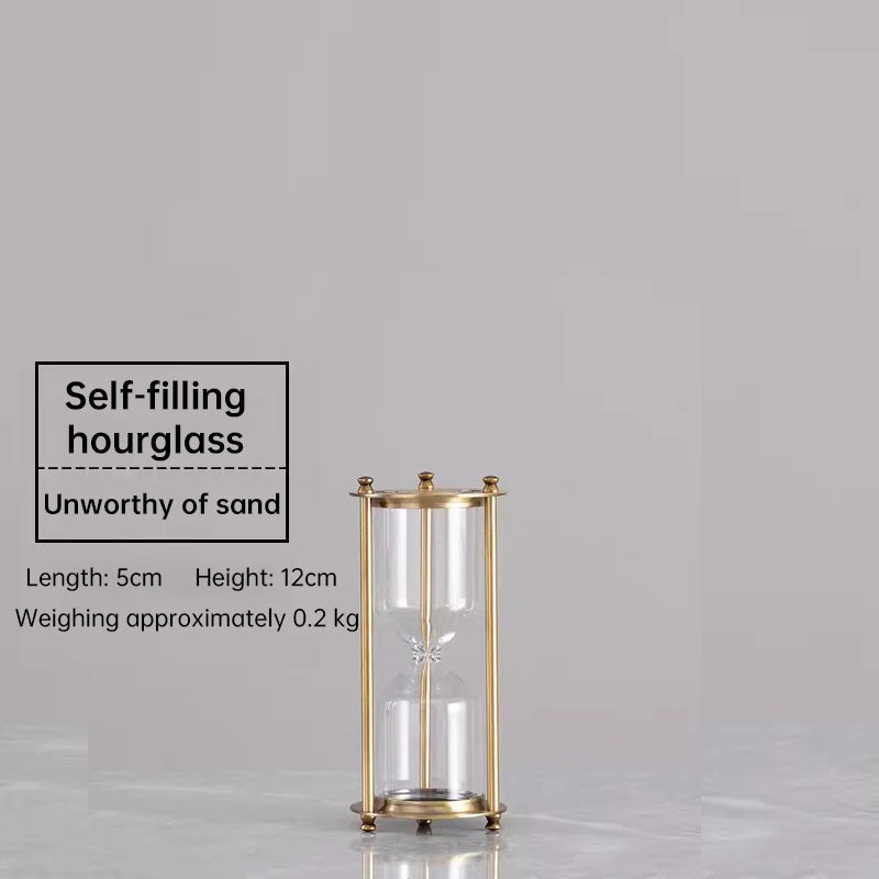 Vintage Metal Hourglass Bottle Sand Clock – Retro Creative Desk Decor for Office, Study & Bedroom