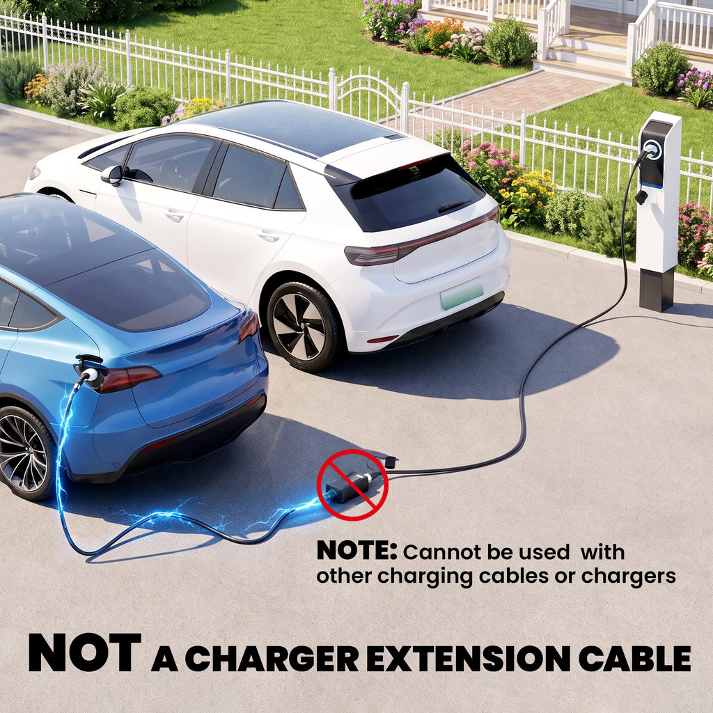 Câble de Recharge Voiture Électrique Type 2 22kw Triphasé Mode 3 Rallonge Cable Recharge Rapide 5m Assuré par PICC Noir