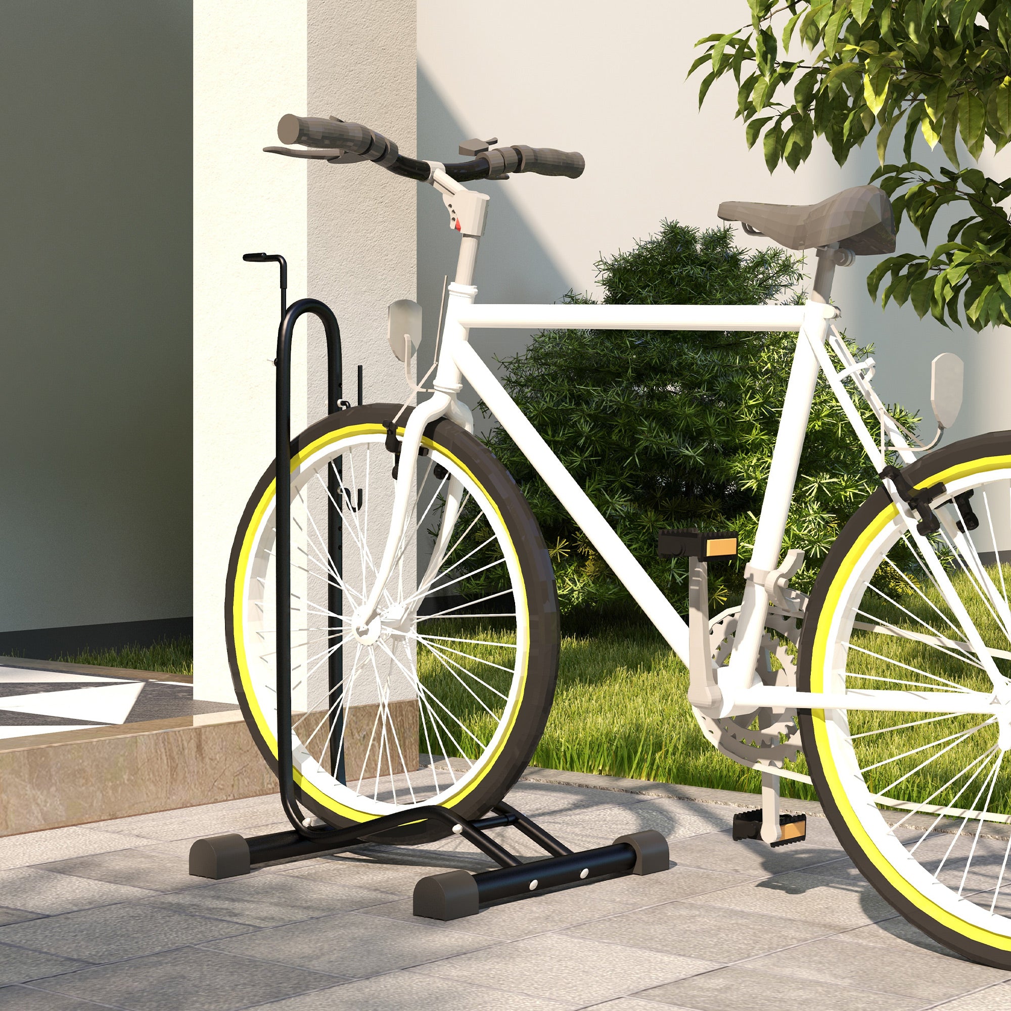 Porte-vélo autoportant idéal pour votre garage maison ou magasin de vélos pour les vélos 24 à 29" et vélo 700 c