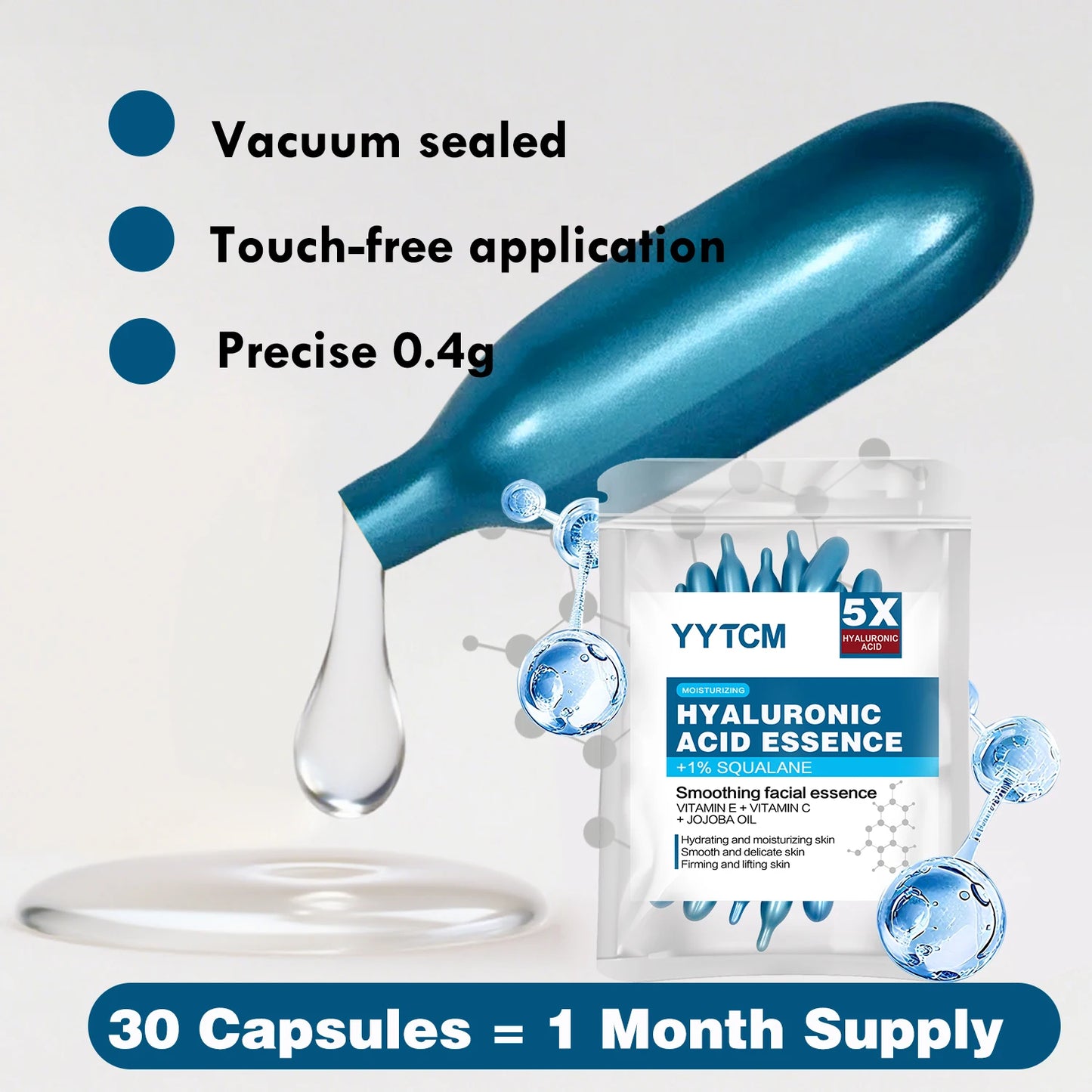 Sérum Hydratant à l'acide Hyaluronique-Capsule éclat