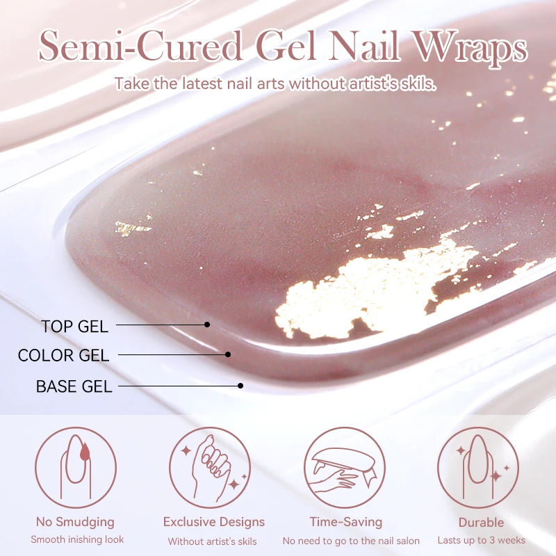 Bandes de Vernis Semi-Permanent Autocollantes