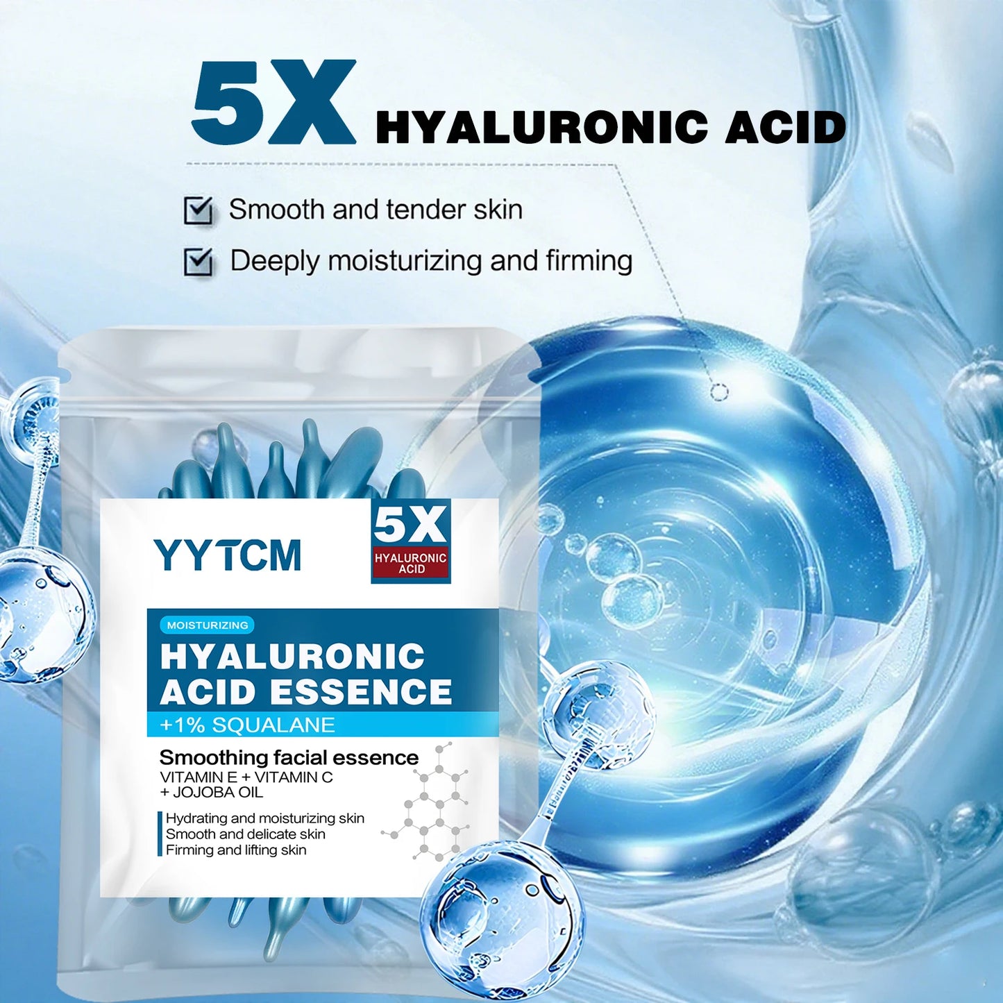 Sérum Hydratant à l'acide Hyaluronique-Capsule éclat