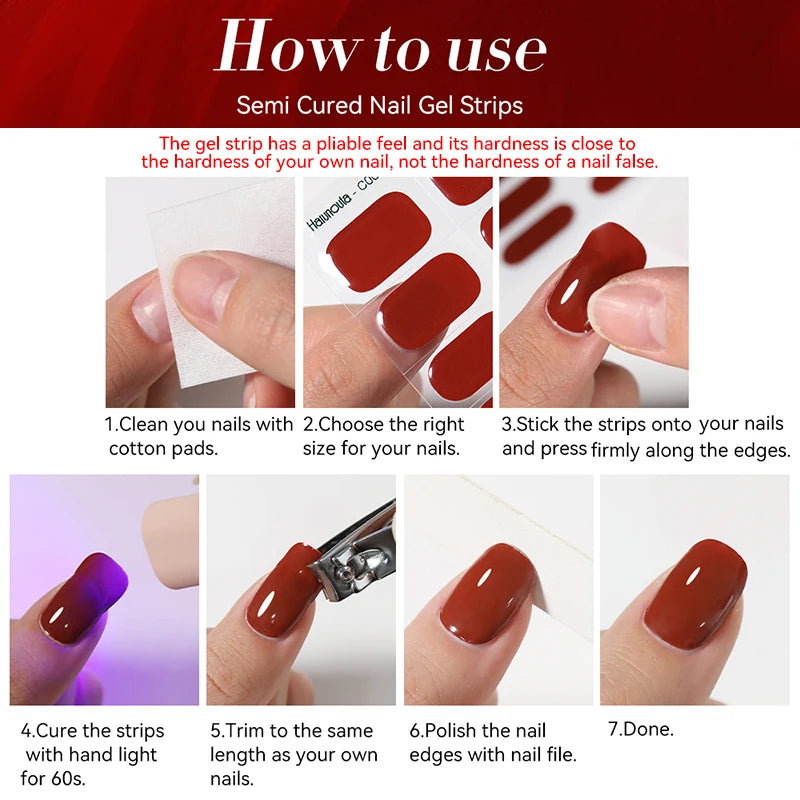Bandes de Vernis Semi-Permanent Autocollantes