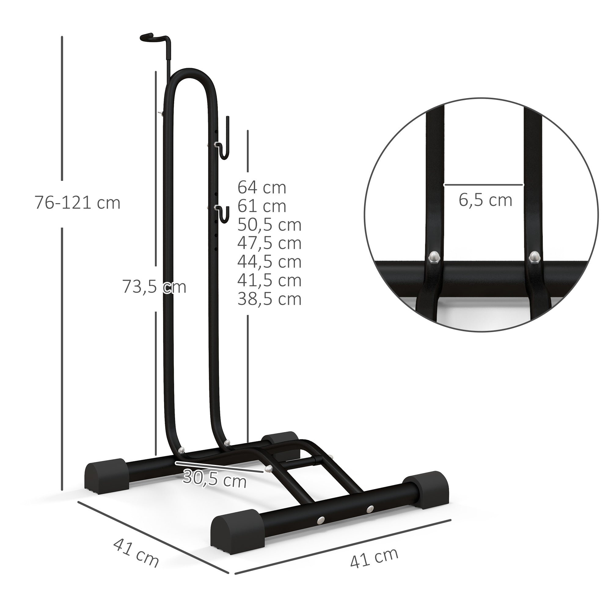 Porte-vélo autoportant idéal pour votre garage maison ou magasin de vélos pour les vélos 24 à 29" et vélo 700 c