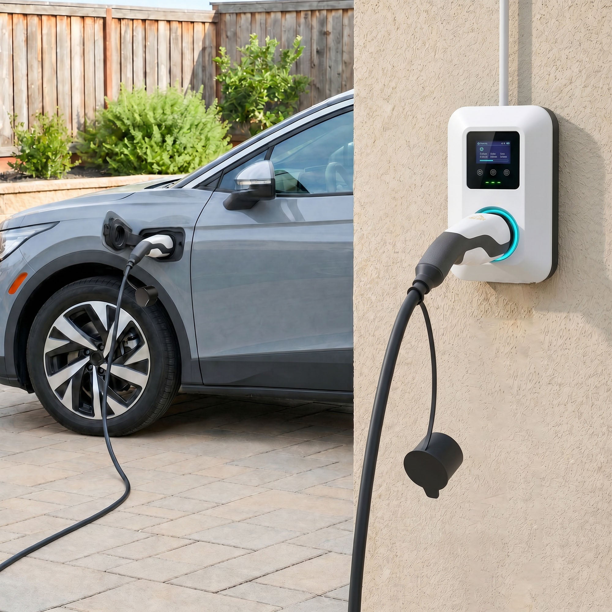 Câble de Recharge Voiture Électrique Type 2 22kw Triphasé Mode 3 Rallonge Cable Recharge Rapide 5m Assuré par PICC Noir