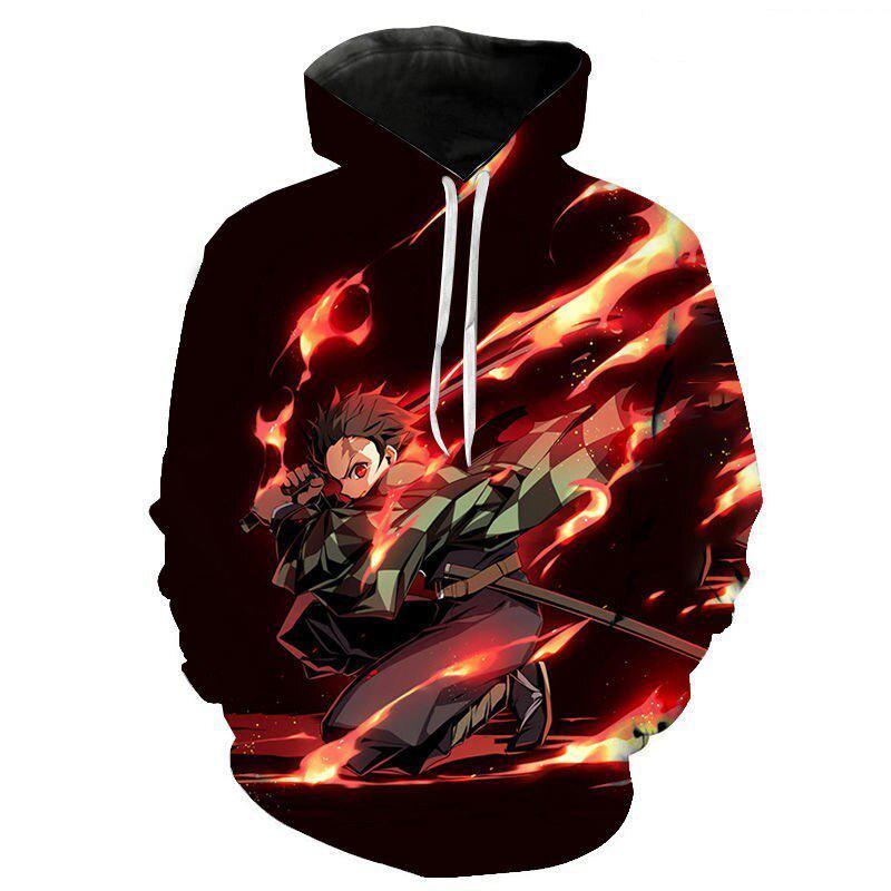 Tanjiro Fire Style 3D Hoodie
